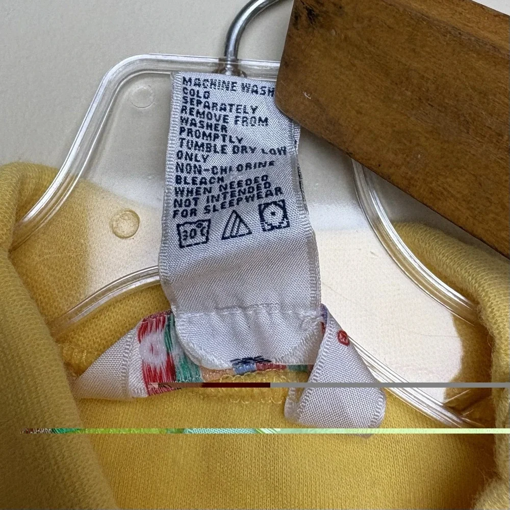 Gymboree Vintage Rainbow Tag Yellow Turtle Neck Top XXS 12-18 Months Classic